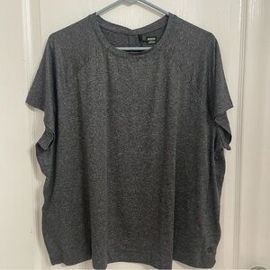 Prana Charcoal Heather ALPENGLOW SHORT SLEEVE PLUS Tee Size 3X NWT